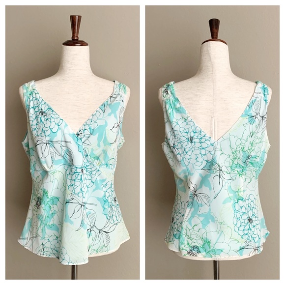 Nine & Company Floral Camisole Tank Shirt 12 - Picture 2 of 4